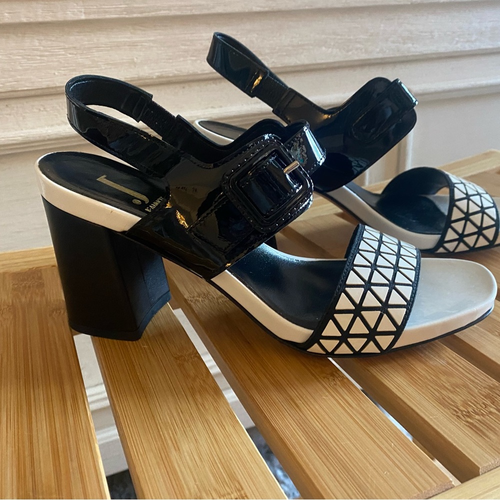Jeannot sandals -made in Italy size 38 black and white